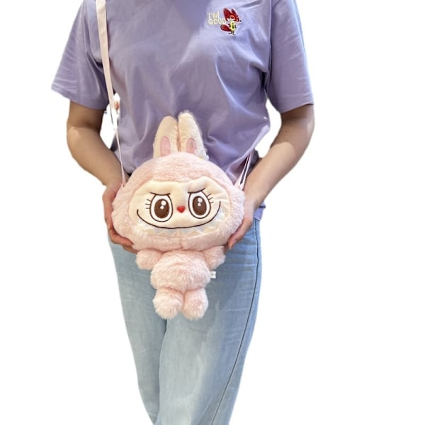 2025 Labubu Shouderväska Söt tecknad docka Ryggsäck Ny student Crossbody-väskor The Monsters Outdoor Travel Bag Toy AZ03-Blue