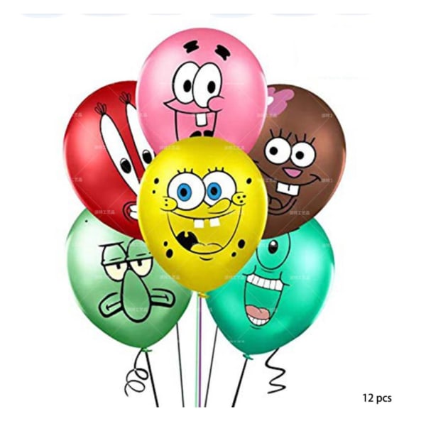 SpongeBob børnefest ballonbue - Tillykke med fødselsdagen