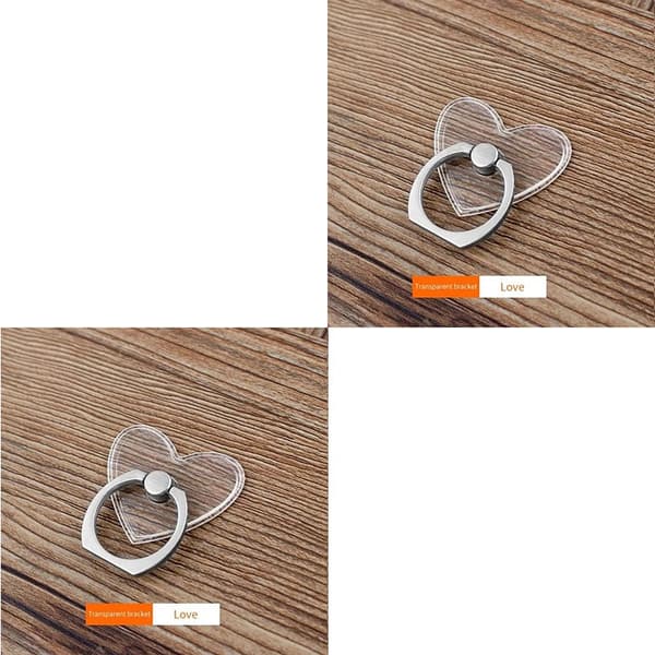 Universal Magnetisk Telefonholder Ringstativ til iPhone 12XS Transparent Mobiltelefon Square-2pcs