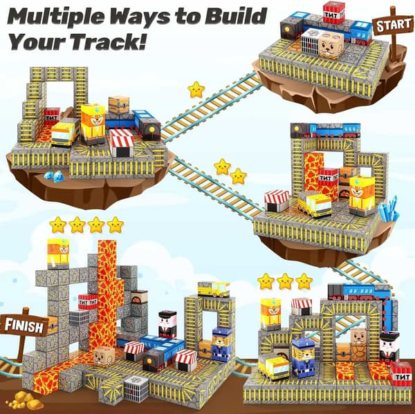 Magnetiska byggklossar för barn 3+ - STEM Montessori-leksak, DIY-modellpresent för pojkar och flickor random 300 pcs cube