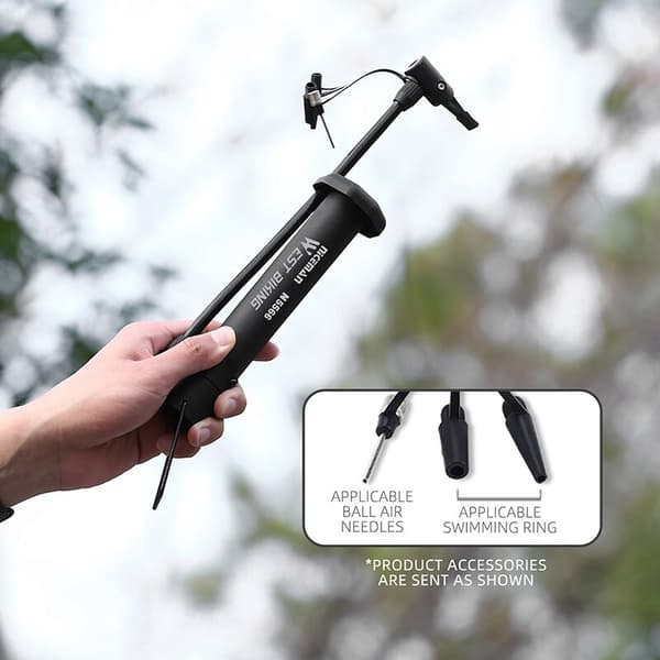 WEST BIKING MTB Cykelpump 80 PSI Manuell Luftpump för Schraderventildäck black
