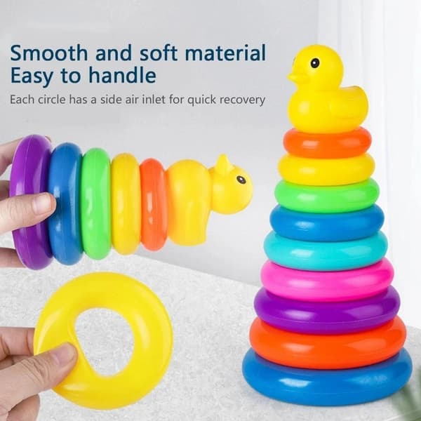 Montessori Rolling Ball Tower Leksak för spädbarn 1-3 år - Stacking Track Educational Game ST651