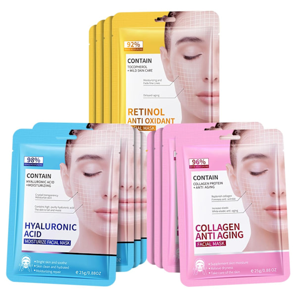 10 kpl Biodance Bio-kollageeni Real Deep Mask – Kollageenilevykasvonaamio yön ajaksi 10st Hyaluronic Acid