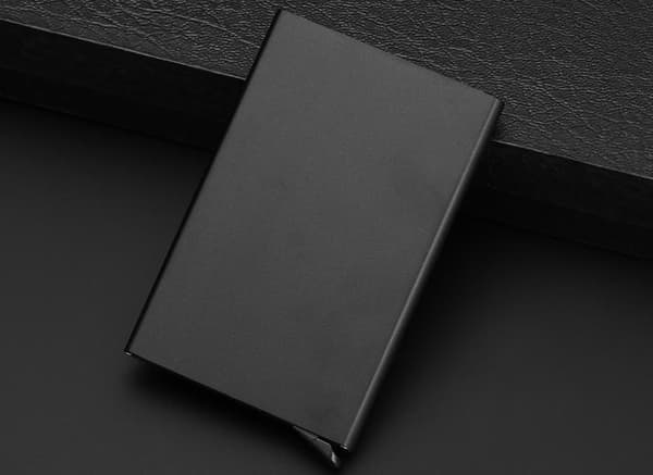 Korthållare med RFID Säker Skydd Aluminiumfacke Smart Plånböcker Röd