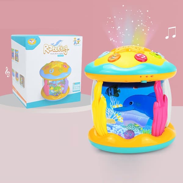 Ocean Light Projector Musikleksak för småbarn 1-3 år - Montessori Sensorisk gåva A