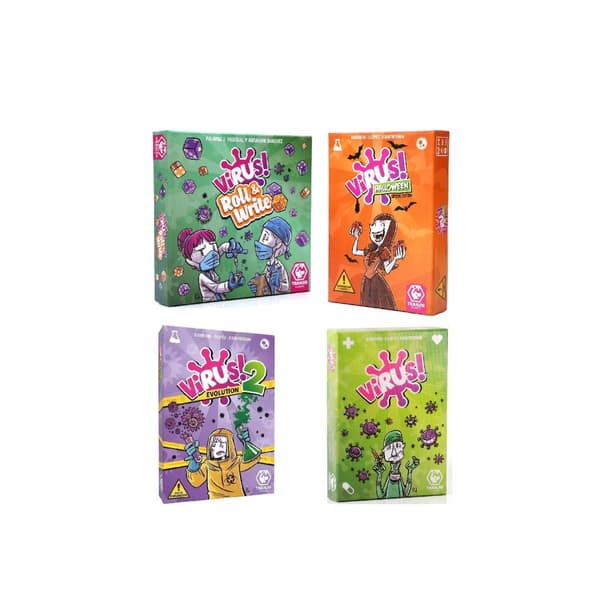 Game Factory Virus! Virus! Roll & Write 、Virus Halloween 、Virus! 2 Evolution Expansion ，Partyspel för skoj Familjespel Virus Evolution
