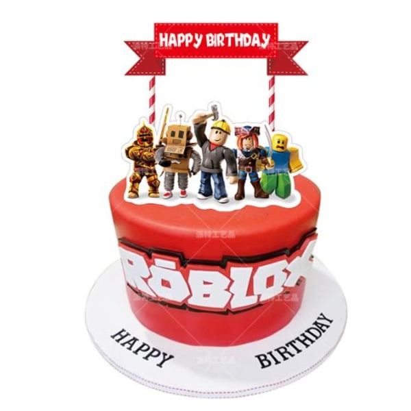 Roblox børnefest ballonsløjfe - Tillykke med fødselsdagen