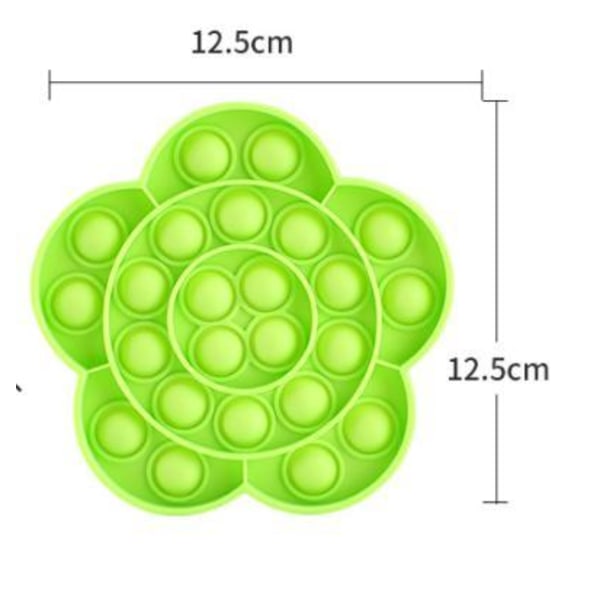 Popit Fidget Pop It  Blomma 4st Färger Green Grön