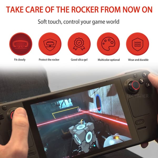 4 stk. silikone analoge thumbstick-grebsdæksler til PS5/PS4/PS3 controllerhætter til Steam Deck/Xbox One/Xbox 360 gamepad-tilbehør Black Red