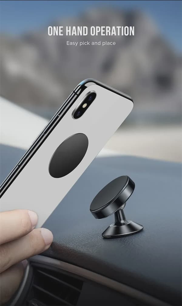 Magnetisk bilholder til iPhone 13 12 Samsung Redmi Xiaomi Silver