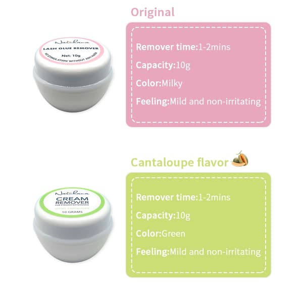 NATUHANA Øjenvippelimfjerner Hurtig aflæsningsadhæsive Professionel cremefjerner til øjenvipper de pestaña Makeup Tools 10g - Lemon
