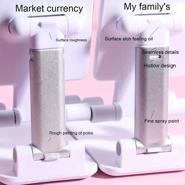 Justerbar universel bordholder til mobiltelefon og tablet til iPhone, iPad, Xiaomi WHITE