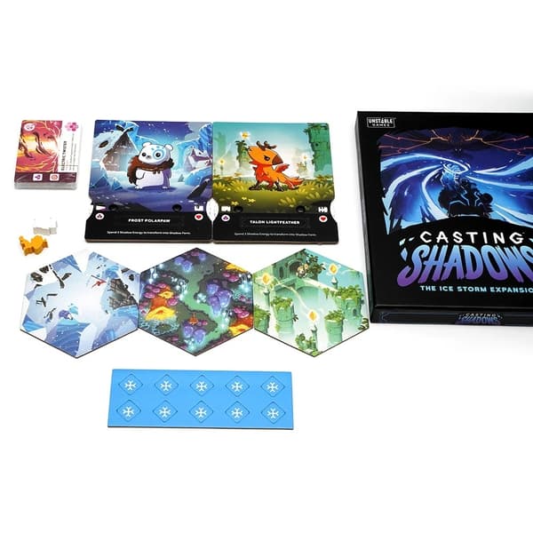 Uusi Casting Shadows -peruspeli Ice Storm Expansion Bundle -korttilautapeli perhejuhlille lapsille sopiva lomalahja DARK GRAY