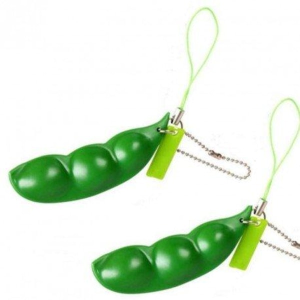 Sensory Grön Leksak Green Beans Bönor Fidget Böna Toys Leksak