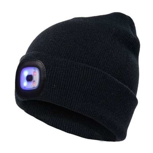 Hat med LED lampe 5 Farver - Julegaver Red Camouflage Mörblå+Svart 