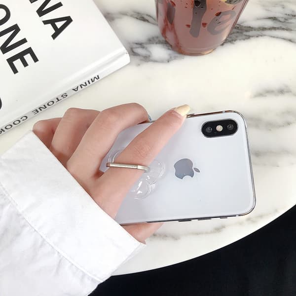 Universal Magnetisk Telefonholder Stand Fingerring Transparent til iPhone 11 12 XS Max style 7