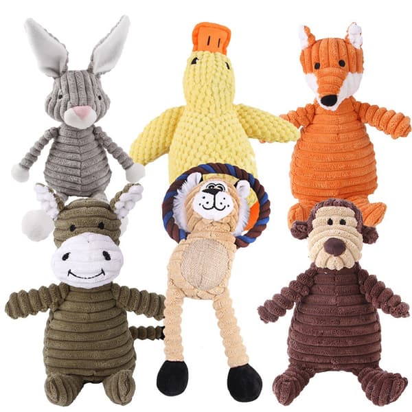 Plyschhundleksak Djurformade Bitsäkra Pimpelleksaker Manchesterhundleksaker för Små Stora Hundar Valp Husdjur Träningstillbehör Rabbit