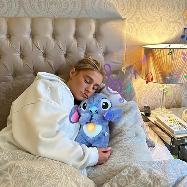 30 cm  Stitch Åndedrætssøm Plysdukke - sovelegetøj til børn Pink