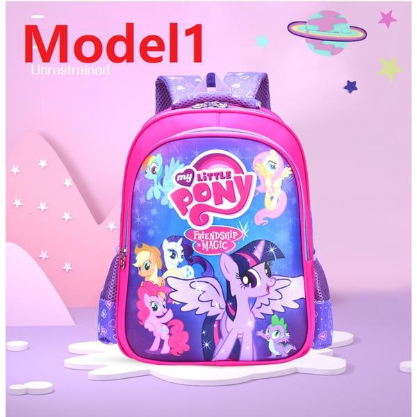 My Little Pony Rygsæk skoletaske - Ponyville - 2 modeller Blue