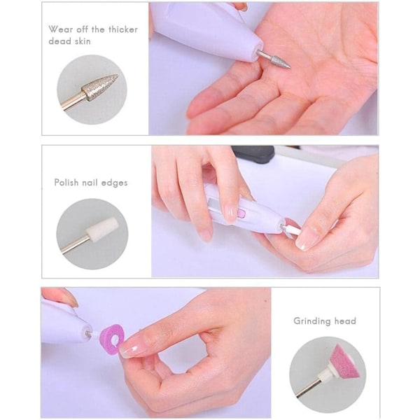 Elektrisk neglefil elektrisk fil Manicure Pedicure Sæt