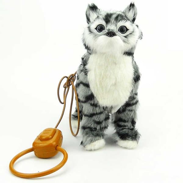 Interaktiv robotkattleksak - Sjungande plyschkattunge med koppelkontroll, perfekt present till barn Cat D