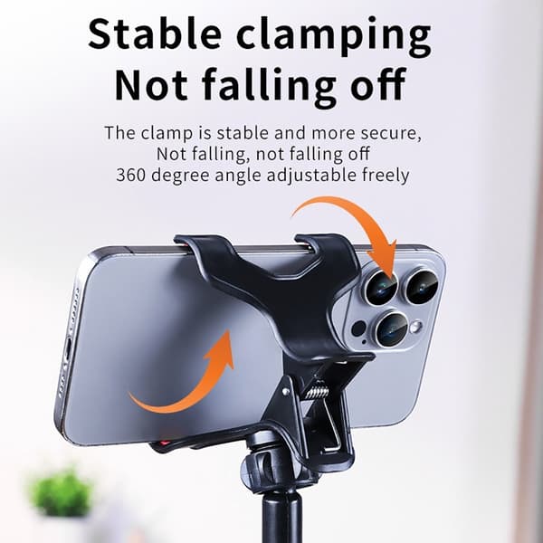 Justerbar doven mobiltelefonholder fleksibel armklipsstativ universel smartphone-montering Black
