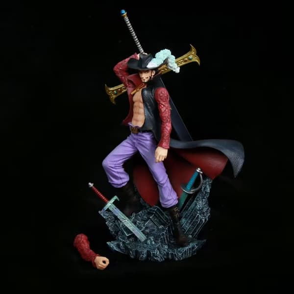 28 cm Dracule Mihawk One Piece Figur - PVC model statue til samlere og gaver no box