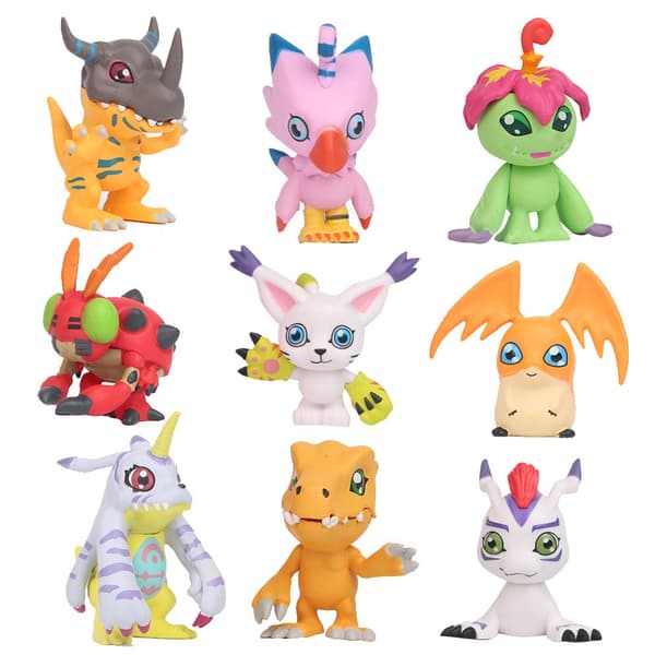 9 stk/sæt Anime Digital Monster Digimon Cute Action Figur Model Legetøj pack by bag