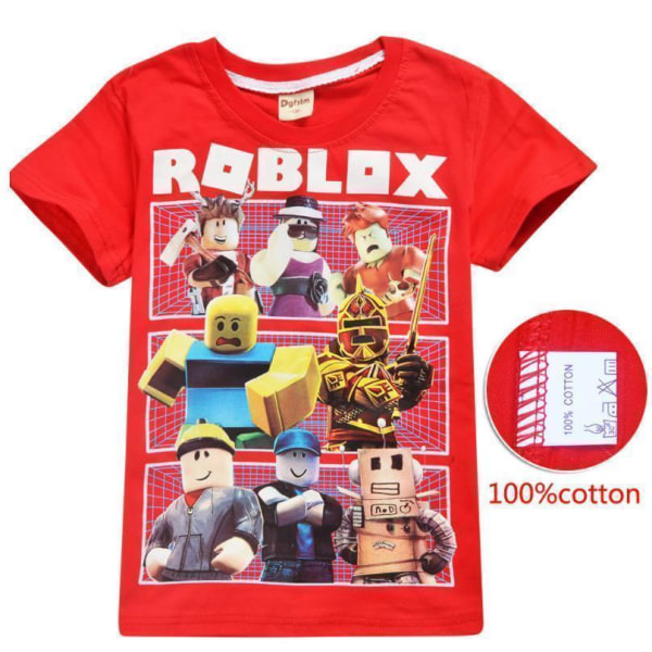Roblox T-SHIRT Børn- Rød Red Röd 130