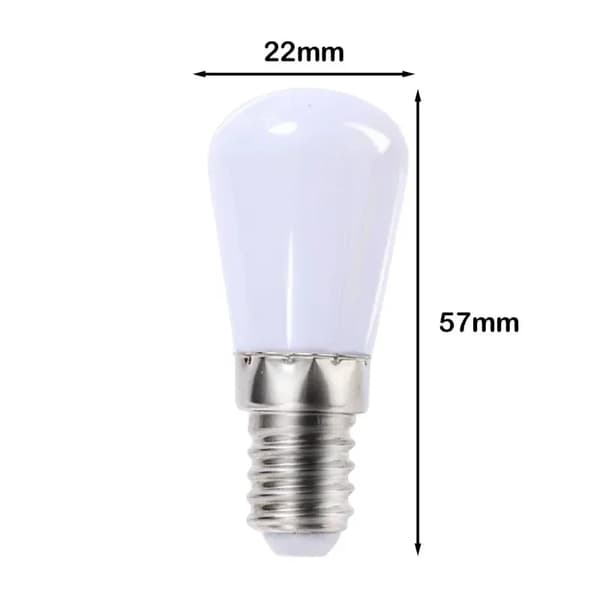 10/2 STK E14 E12 220V LED pærer Køleskabslampe Mini Natlampe Køleskab Display Lamper LED Spotlight Home Decor E14- White Light 2PCS