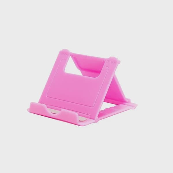 Justerbart bordstelefonställ för iPad, iPhone, Samsung, Xiaomi, Huawei – Universal Hopfällbart Pink