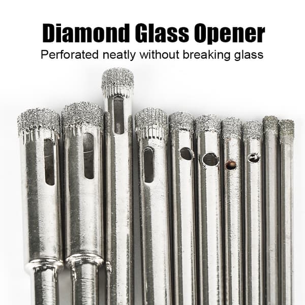 Diamantbelagda borrtillbehör Bits Hålsåg Glas Granitfräs Öppnare Bits Glashålöppnare 5 pcs  6 mm