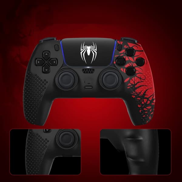 Til PS5 Controller Cover Anti-slip Silikone Beskyttende Hud Kompatibel med PS5 Controller med Thumb Grip Cap Sticker B