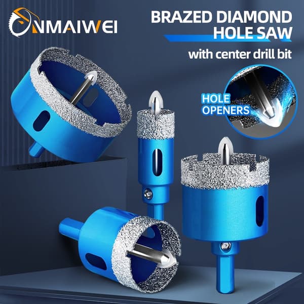 Diamantbelagte borehoveder 18-150 mm hulsav til keramiske fliser med positionsbor til glasmarmor 25 35 45