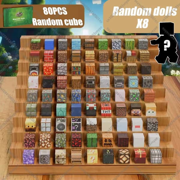 Magnetiske byggeklodser til børn 3+ - STEM sensorisk legetøj til kreative gør-det-selv-modeller random 80 pcs cube