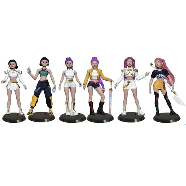 Anime Kpop Demon Hunter Figurmodellleksak - Spelbordsdekor och samlarpresent för barn 5pcs 1 set