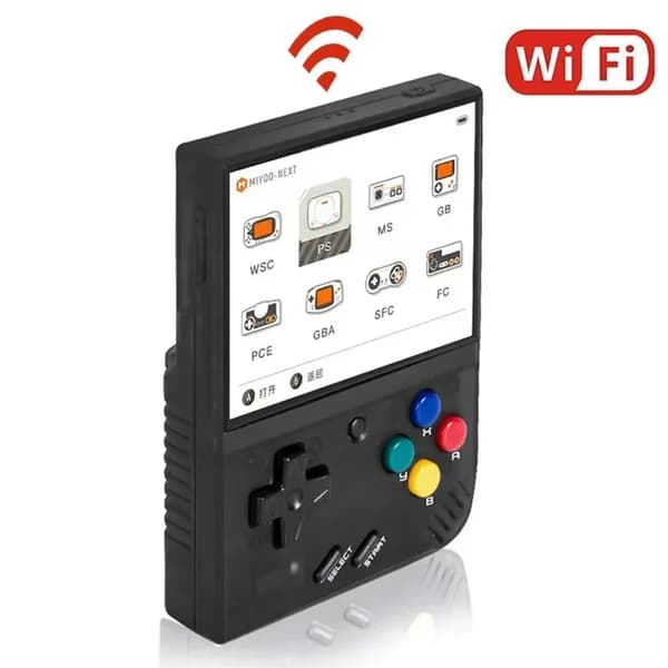 MIYOO Mini Plus bærbar Retro håndholdt spilkonsol V2 Mini+ IPS-skærm Klassisk videospilkonsol Linux-system børnegave Crystal Black No Card(0 Games)
