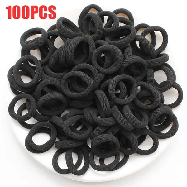 100/300/500 st Flickor Färgglada elastiska hårband Hästsvans Håll hårslips Gummiband Scrunchie Hårtillbehör Band för tjejer MULTI 500pcs