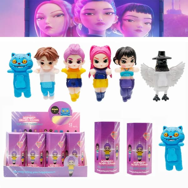 12 st Kpop Demon Hunters PVC-figurer - Tecknad spelbordsdekor och samlarföremål för barn Random 6pcs