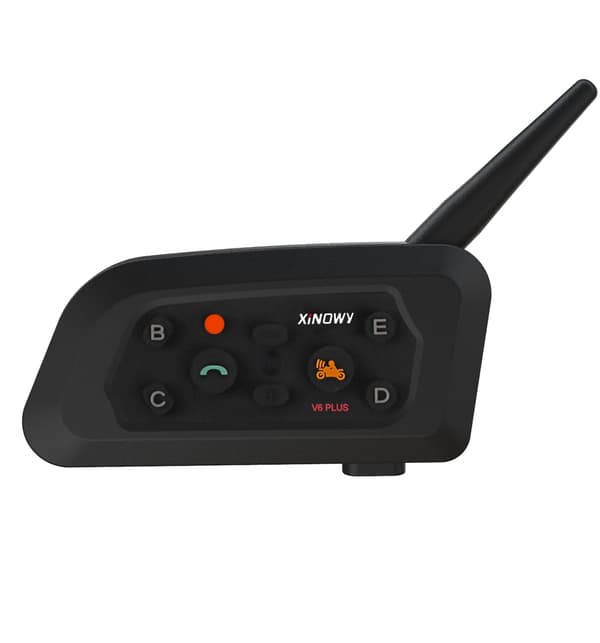 XINOWY V6 Plus Motorcykelhjälm Bluetooth Headset Intercom 1200M Interphone Communicator Vattentät 6 Förare Double Pack