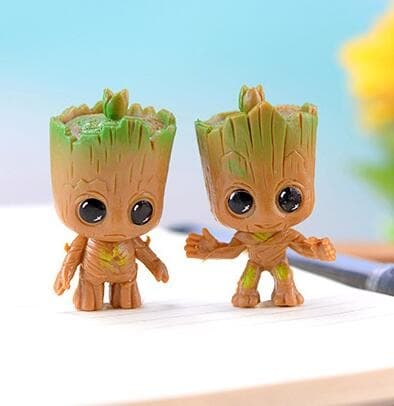 4st/set Guardians of The Galaxy Tiny Groot Söt Baby Tree Man Modell Figurleksaker 4,5 cm presentprydnader 1 Size One Size