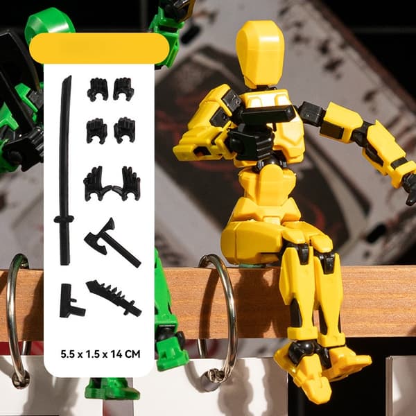 T13 Action Figure – Titan 13, Nova 13 – 3D-printet Multi-Jointed Movable Model Legetøj Transparent