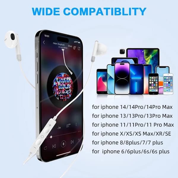 Til Apple-hovedtelefoner Til iPhone 14 Kablede Bluetooth-øretelefoner 13 12 11 Pro Max SE X 7 8 Plus 3,5 mm in-ear stereo-øretelefoner C TO L