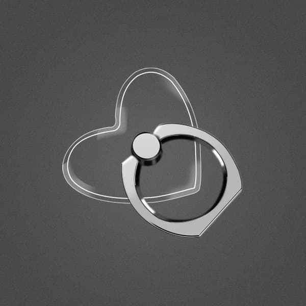Transparent Fingerring Mobilhållare Stativ för iPhone X Samsung Smartphone Bilmontering Flower-2