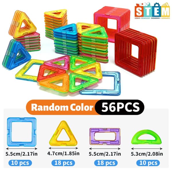 Magnetiska byggstenar - Medium STEM konstruktionsleksaker för lärande och utbildning Medium Size 20pcs