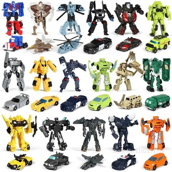 2-i-1 Mini Transformation Robot billegetøj til børn - Action Figur gave & deformeret model Model 16