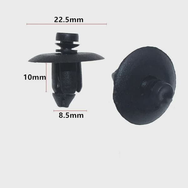 Bildörrsnäppklämmor för Chrysler 300C Sebring Compass Plastfästen 10Pcs Black