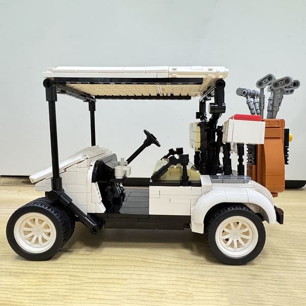 807 st byggstenar golfbilsmodell enkel att använda pullback-action simuleringsfordon modell för barn julklapp Golf cart With BOX