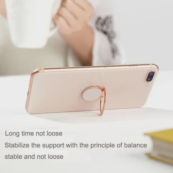 Magnetisk telefonholder til bil med fingerringstik Silver