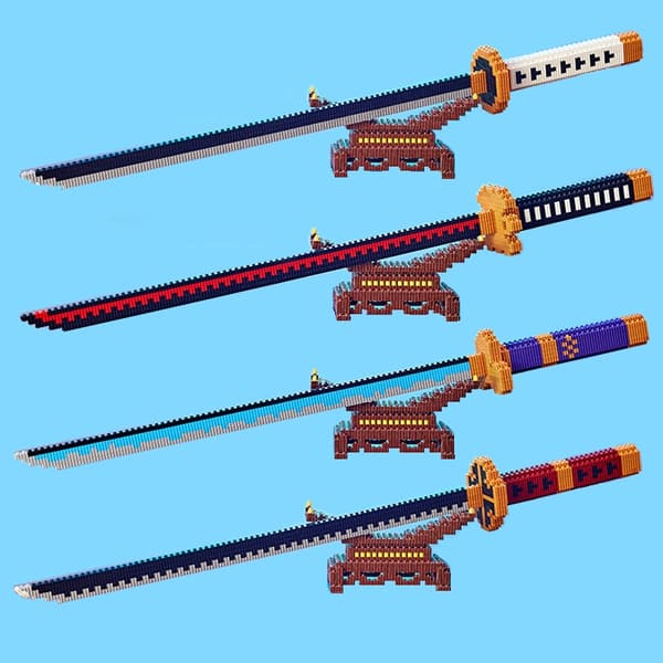 Ninja Katana Building Blocks - Samurai Sword Toy för barn och vuxna - Anime Butterfly Nichirin Knife No Box